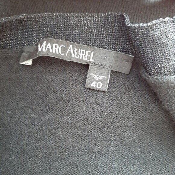 MARC AUREL \ V-Neck Button Down Fine Knit Long Cardigan Black Sz M | Eu 40 - Picture 12 of 13